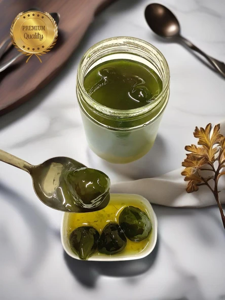 Yöresel Lezzetler Akdeniz Yeşil İncir  Reçeli Cam Şişe 710 Gram - 2