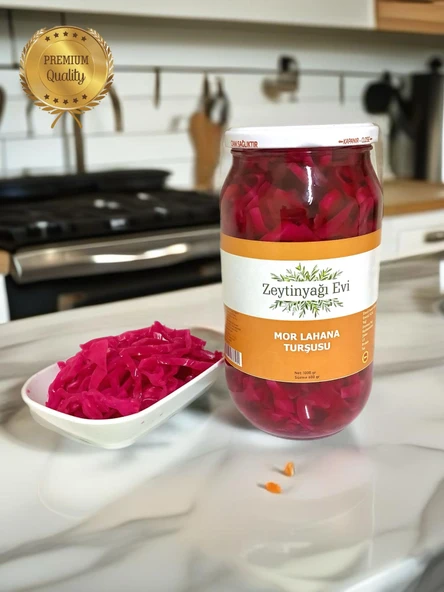Mor Lahana Turşusu 1000 GRAM Cam Kavanoz