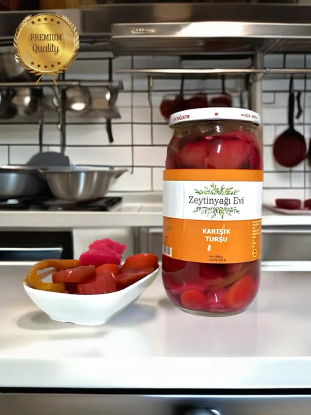 Yöresel Lezzetler Karışık Kırmızı Turşu Cam Kavanoz - 5