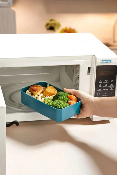 2 Kat Yemek Saklama Kabı Beslenme Kutusu Seti - Sporcu Diyet Öğrenci Fitness Okul Işyeri Sefer Tası - 2