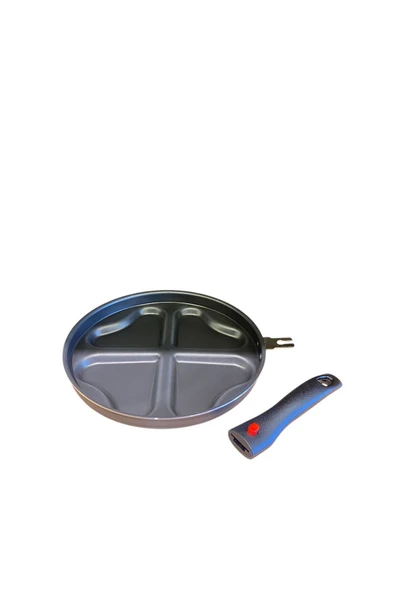 Romantik Kalpli Krep Pankek Ve Omlet Tavası 24cm 4 Gözlü - 2