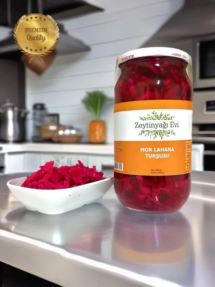 Mor Lahana Turşusu 1000 GRAM Cam Kavanoz - 4