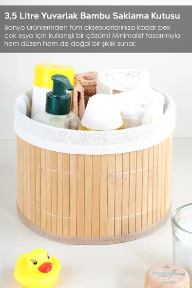 Bambu 4'lü Pinterest Stil Organizer Sepet 16572 - 6