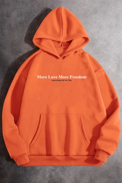 More Love Baskılı Oversize Sweatshirt - 3