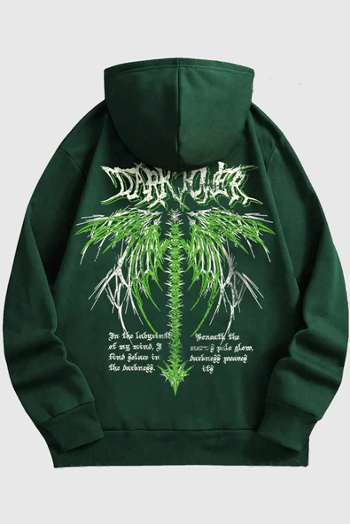 Dark Baskılı Oversize Sweatshirt - 3