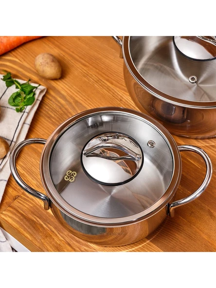 Emsan Cemre İndüksiyon Tabanlı 8 Parça Çelik Tencere Seti - Resim 3