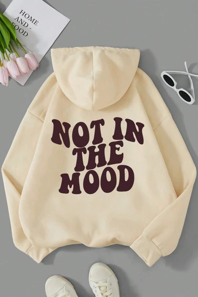 Havamda Değilim Baskılı Oversize Sweatshirt - 4
