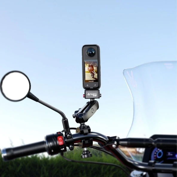 KELEPÇE BAĞLANTILI 360 AKSİYON KAMERA TUTUCU TAK ÇIKAR BAŞLIKLI - 8