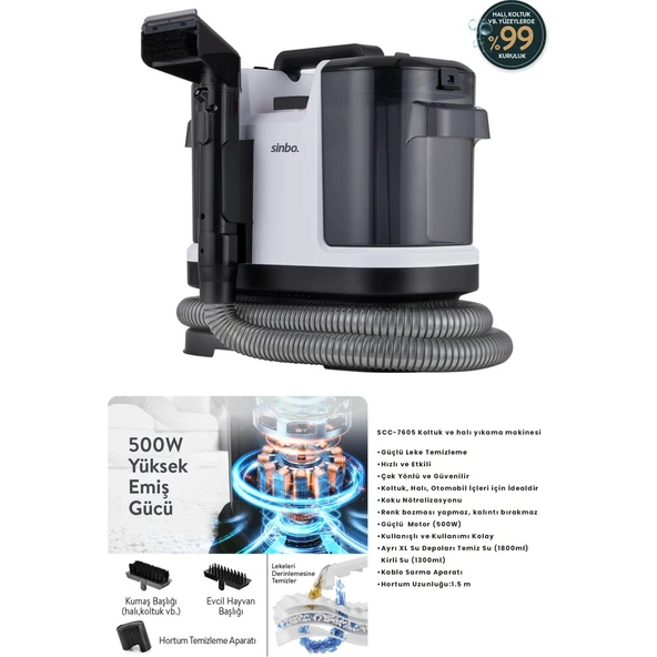 SİNBO SCC-7605 HALI-KOLTUK YIKAMA MAKİNESİ - 4