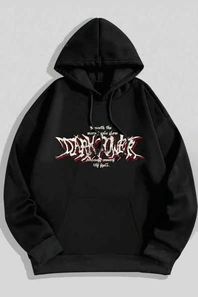 Dark Baskılı Oversize Sweatshirt - 2