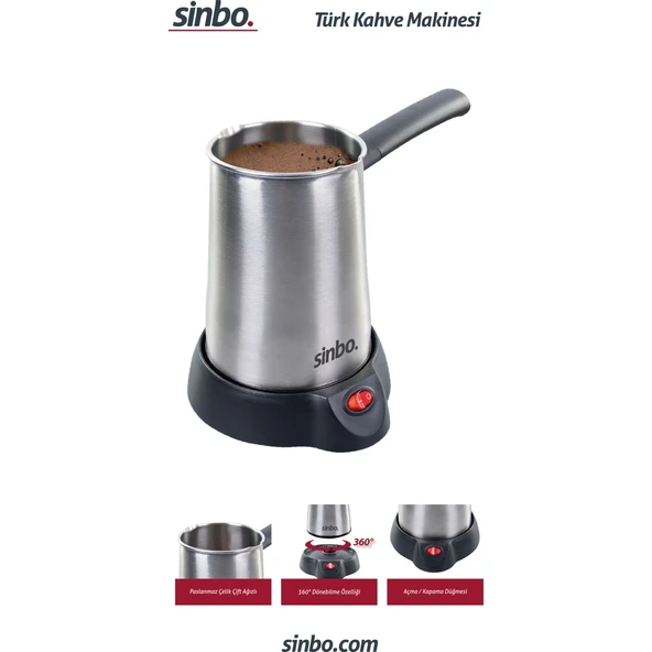 Sinbo İnox Elektrikli Cezve SCM-2958 7932 - 2