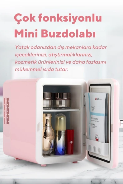 Kumtel HMFR-03 4 lt Pembe Mini Buzdolabı - 5
