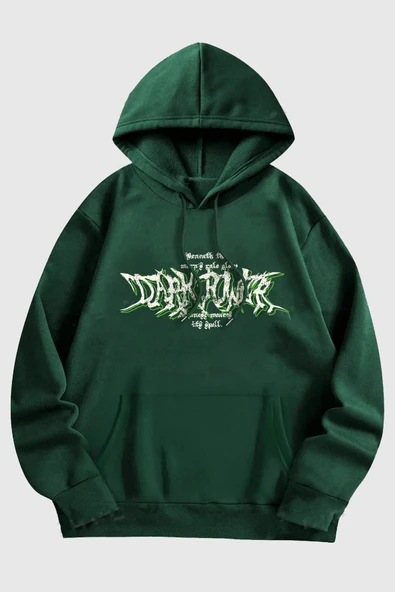 Dark Baskılı Oversize Sweatshirt - 4