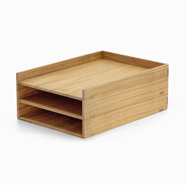 Woodsaka - Reka 3 Katlı Evrak Rafı ve Dosyalık - Kiraz Ağacından - 2