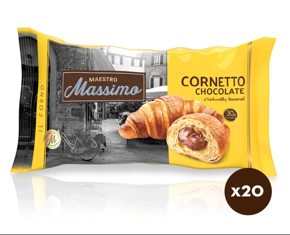 Cornetto Chocolate (Kruvasan Çikolatalı) 45 Gram 20 Adet (1 Kutu) - 2
