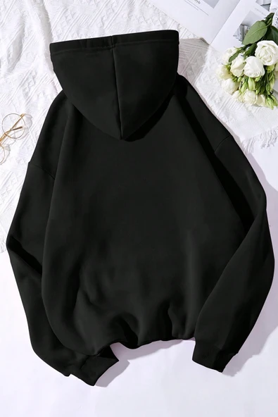 Los Angles Baskılı Oversize Sweatshirt - Resim 2