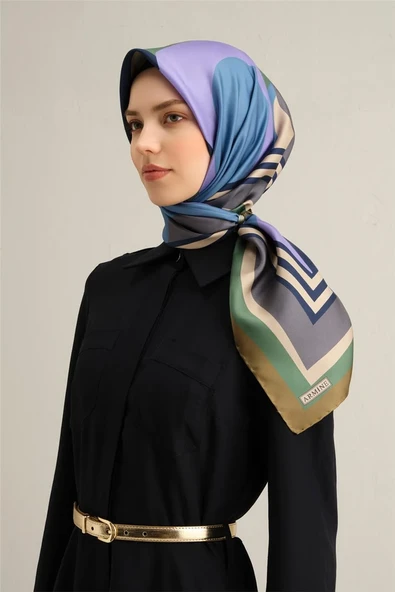 ARMİNE DJ SAF İPEK EŞARP 9313D (S) YAZ SEZON 2025 - 11