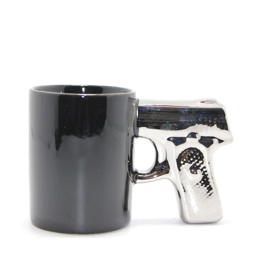 Porselen Silahlı Kupa Bardak Model 2