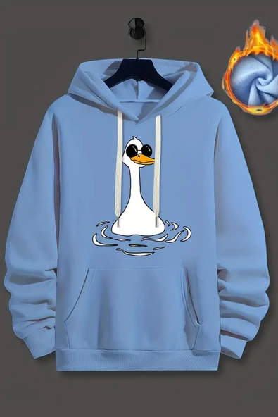 Duck Baskılı Oversize Sweatshirt