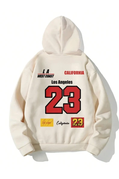 California 23 Baskılı Oversize Sweatshirt