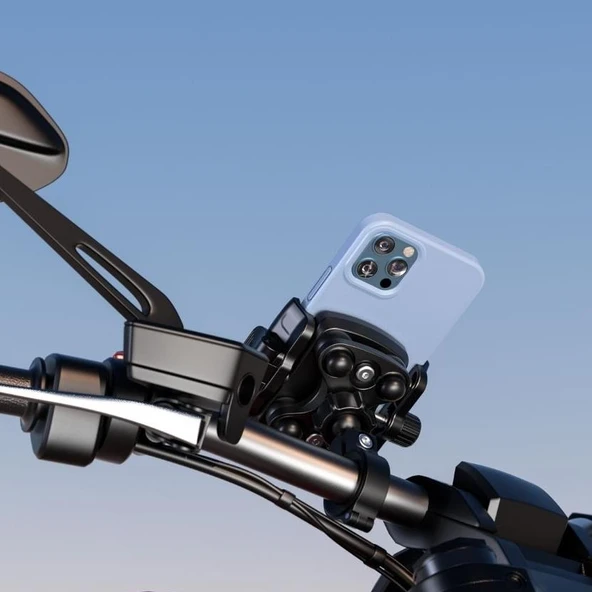 NUKROTECH MRT ROAD TİTREŞİM MODÜLLÜ TELEFON TUTUCU (GİDON VE AYNA APARATLI) - Resim 4