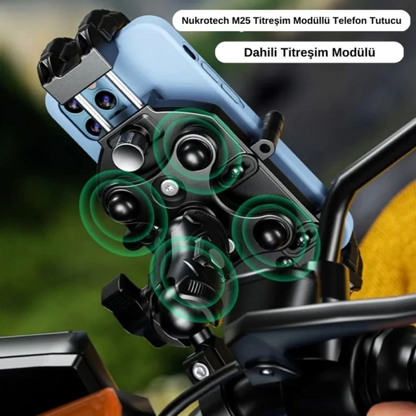 NUKROTECH M26 TİTREŞİM MODÜLLÜ TELEFON TUTUCU - Resim 7