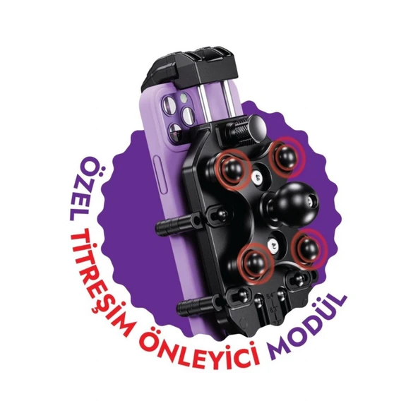 NUKROTECH M26 TİTREŞİM MODÜLLÜ TELEFON TUTUCU - Resim 2