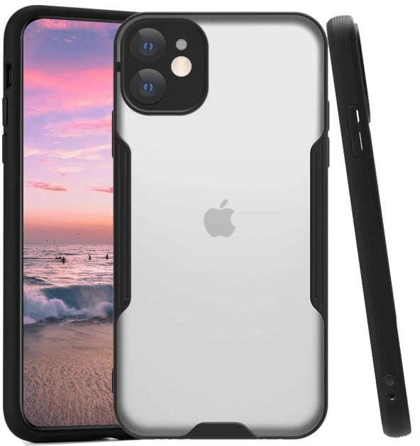 Apple iPhone 11 Kılıf İnce Korumalı Pastel Silikon Mat Şeffaf