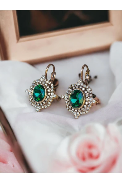 Elmas Montür Zirkon Taşlı Küpe - Resim 4