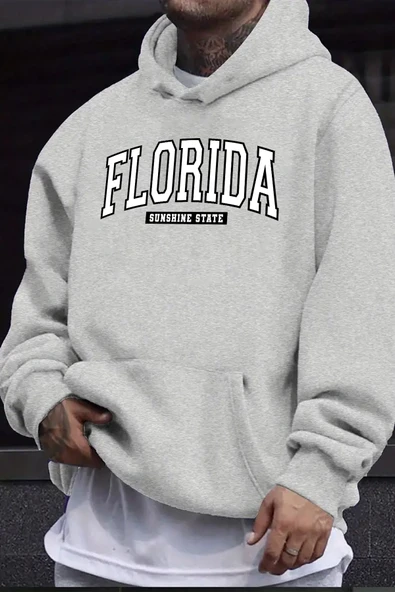 Florida Baskılı Oversize Sweatshirt ürün görseli 1
