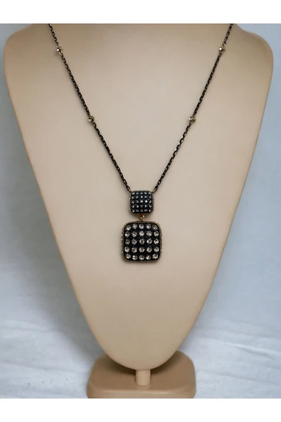 Elmas Montür Zirkon Taşlı Kolye - Resim 5