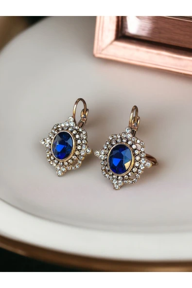 Elmas Montür Zirkon Taşlı Küpe - Resim 7