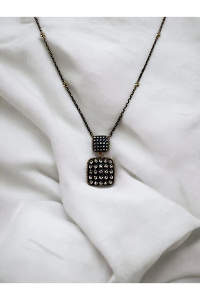 Elmas Montür Zirkon Taşlı Kolye - Resim 2