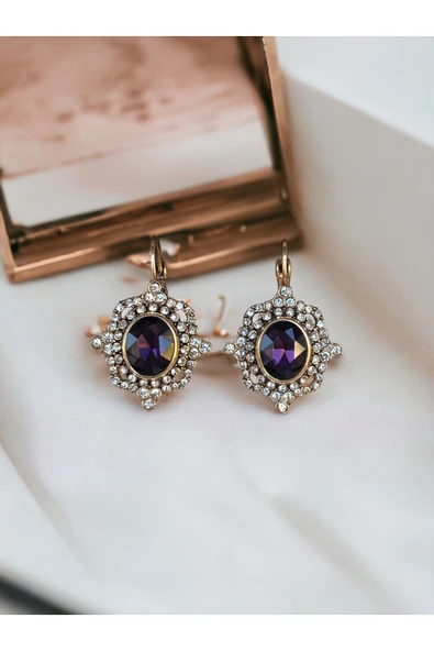 Elmas Montür Zirkon Taşlı Küpe - Resim 2