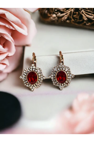 Elmas Montür Zirkon Taşlı Küpe - Resim 6