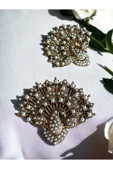 Tavuskuşu Figür İnci Küpe ürün görseli