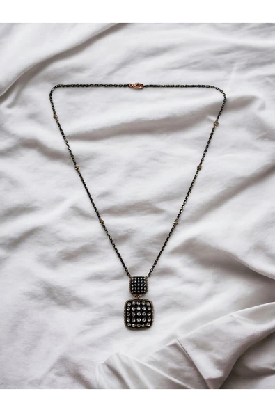 Elmas Montür Zirkon Taşlı Kolye - Resim 4