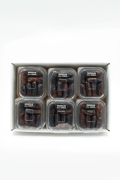 payitaht hurma MEDİNE MEBRUM ULA AMBER HURMA 12 Lİ PAKET - 100 GR BESLEYİCİ TADIMLIK HAC DÖNÜŞÜ HEDİYELİK HURMA ürün görseli 1