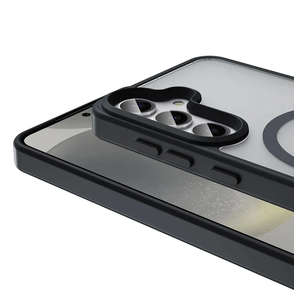 Galaxy S25 Plus Kılıf M-safe Şarj Özellikli Mat Arka Yüzey Zore Sio Kapak - Resim 2