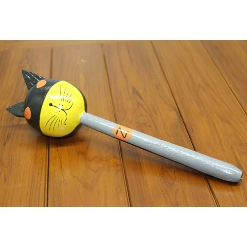 Ahşap Kedili Batman Marakas Tekli ürün görseli