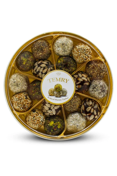 payitaht hurma Antep Fıstıklı, Hindistan Cevizi, Ay Çekirdeği Ve Susam Kaplamalı Kokteyl Hurma Topları 400gr