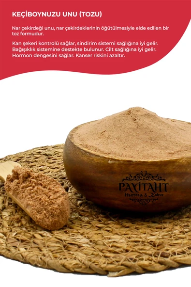 payitaht hurma DOĞAL TAZE ÇEKİLMİŞ NAR ÇEKİRDEĞİ UNU TOZU KATKISIZ 200GR - 2