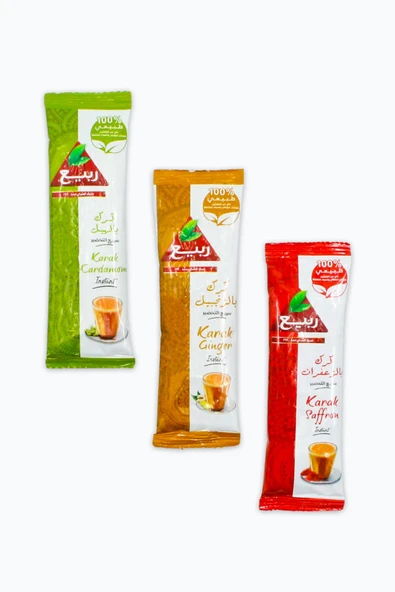 payitaht hurma Rabea Karak Zencefilli Kakuleli Safranlı Karak Çayı 3'lü Stick Deneme Paketi