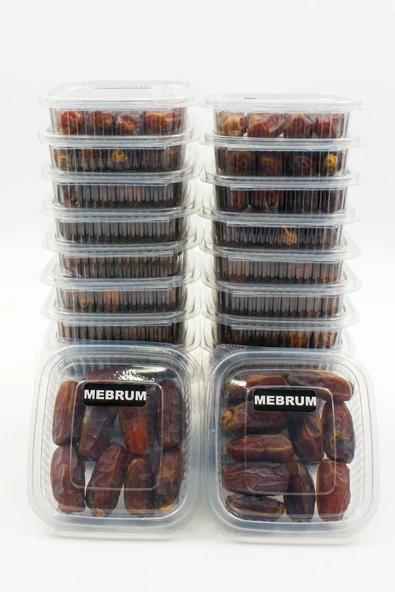 payitaht hurma Mebrum Lüks Medine Hurma 24 Paket 100GR Tadımlık Yeni Mahsül İnce Kabuklu Besleyici Dayanıklı Set - 2