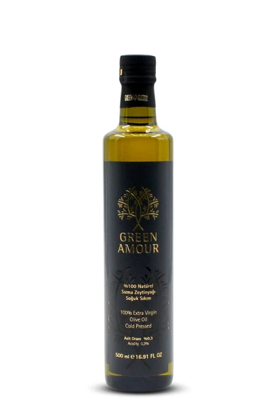 payitaht hurma Green Amour Soğuk Sıkım 0,3 Asit 500 ML %100 Natürel Sızma Zeytinyağı