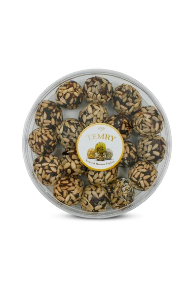 payitaht hurma Özel Kutulu İkramlık Hediyelik Ay Çekirdeği Kaplamalı Şekersiz Vegan Glutensiz Hurma Topları 350G