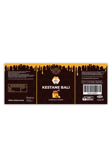 payitaht hurma Kestane Balı Zonguldak Bölgesi Enfeksiyon Koruyucu Mineralli Bağışıklık Güçlendiren Cam Kavanoz 460G - 3