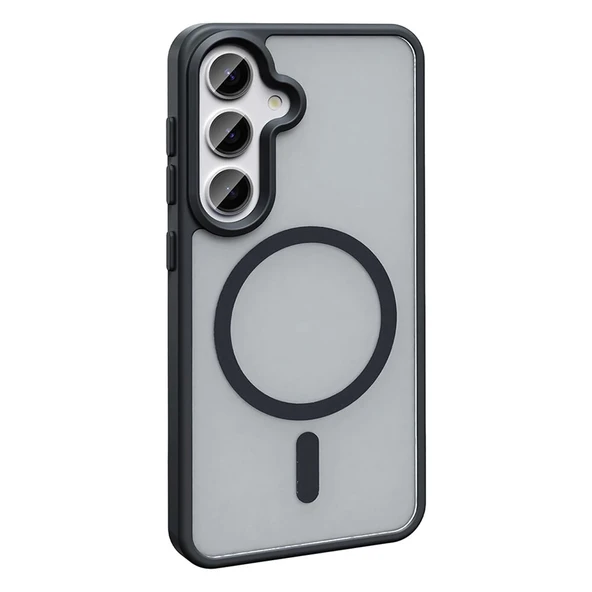 Galaxy S25 Plus Kılıf M-safe Şarj Özellikli Mat Arka Yüzey Zore Sio Kapak - Resim 3