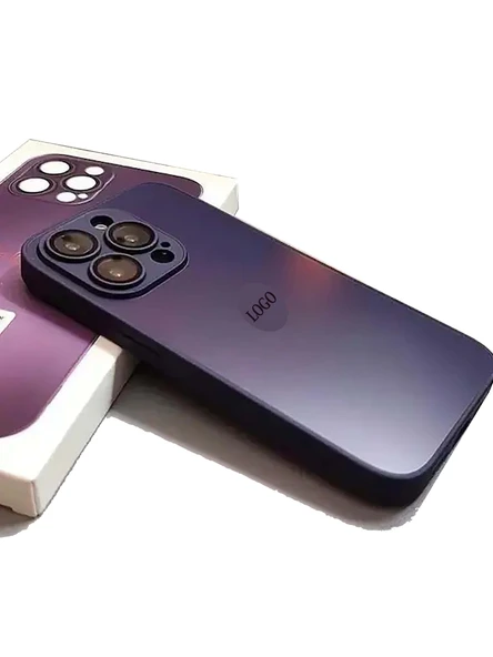 Meks Apple iPhone Uyumlu Ag Glass Buzlu Lens Korumalı Cep Telefonu Kılıfı - 2