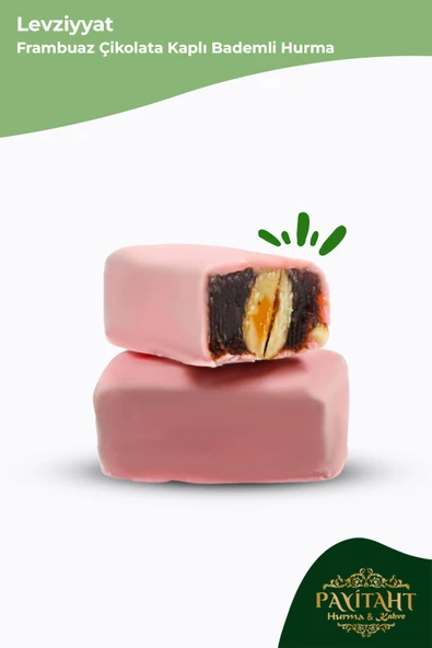 payitaht hurma Levziyyat - Frambuazlı Çikolata Kaplı Bademli Hurma 250gr X10 Paket - 3